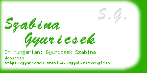 szabina gyuricsek business card